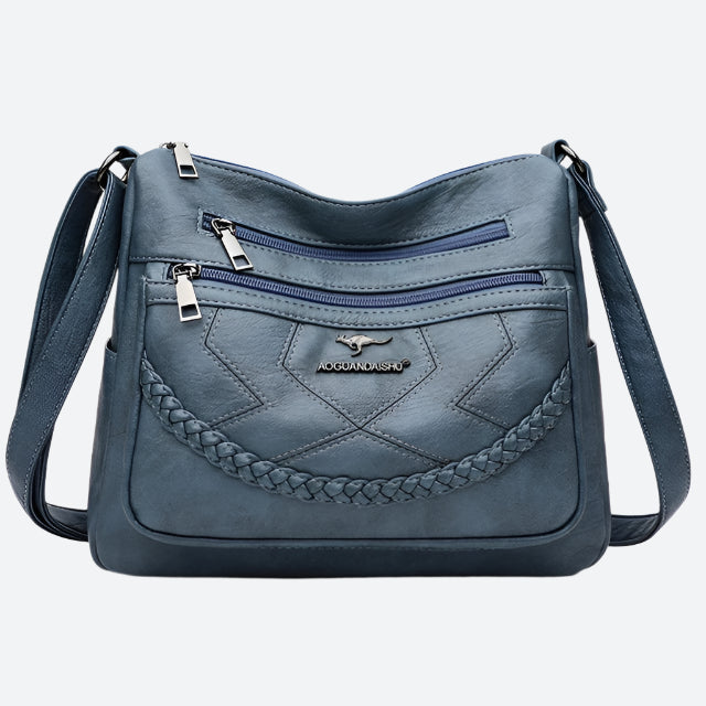 Braided Faux Leather Crossbody Shoulder Bags