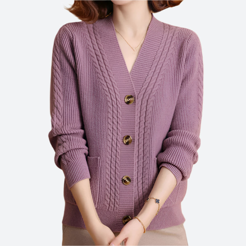 Cable Knit Button Front Cardigans