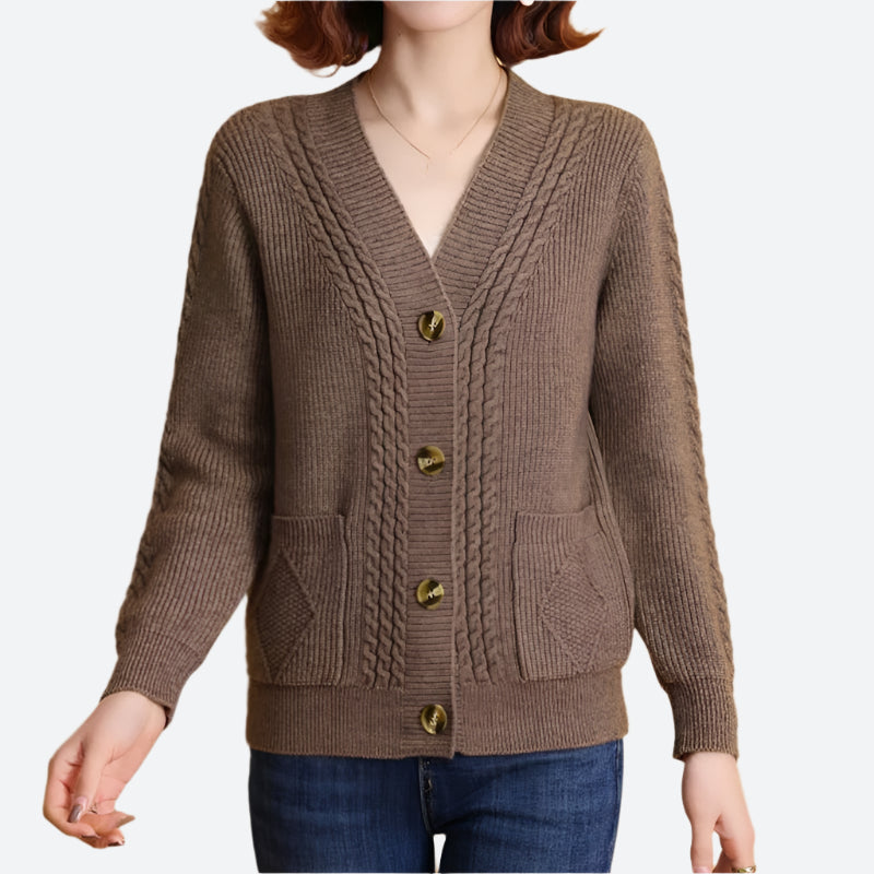 Cable Knit Button Front Cardigans