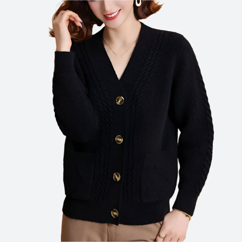 Cable Knit Button Front Cardigans