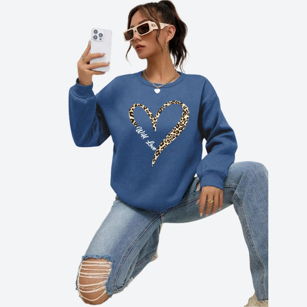 Casual Graphic Print Pullover Sweatshirts