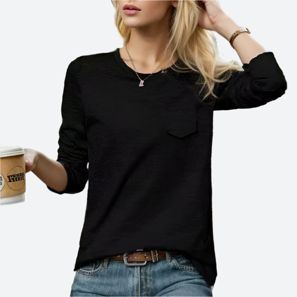 Casual Long-Sleeve Crewneck T-Shirts