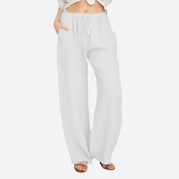 Casual Loose-Fit Drawstring Waist Trousers