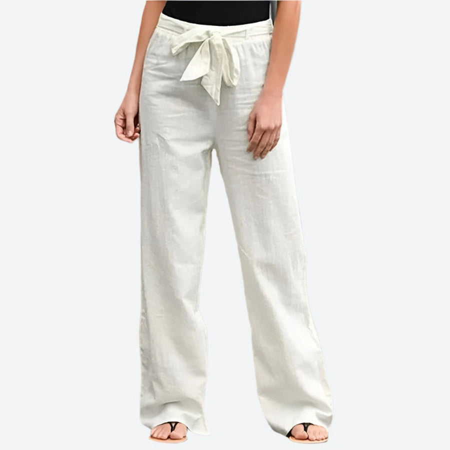 Casual Wide-Leg Drawstring Waist Pants