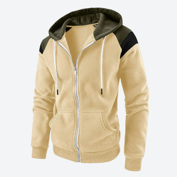 Casual Zip-Up Hooded Sweatshirts with Pockets