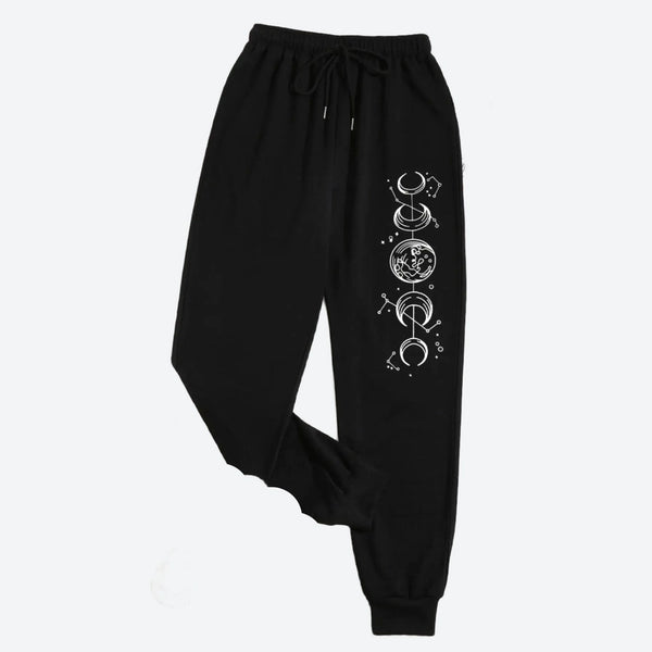 Celestial Graphic Drawstring Joggers
