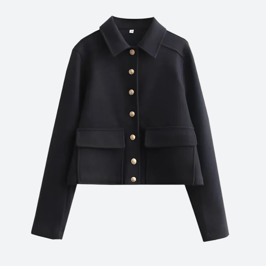 Chic Button-Up Cropped Utility Jackets