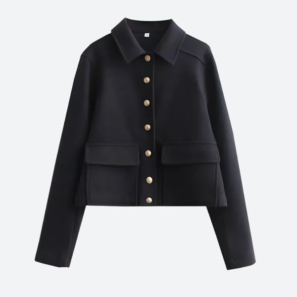 Chic Button-Up Cropped Utility Jackets