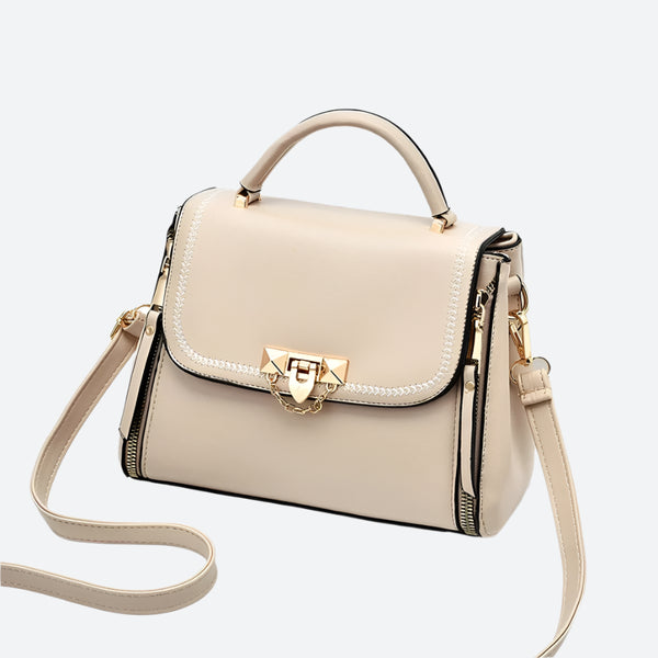 Chic Lock-Flap Faux Leather Bags