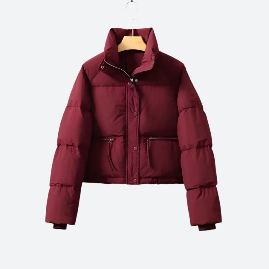 Chic Stand-Collar Quilted Puffer Jackets
