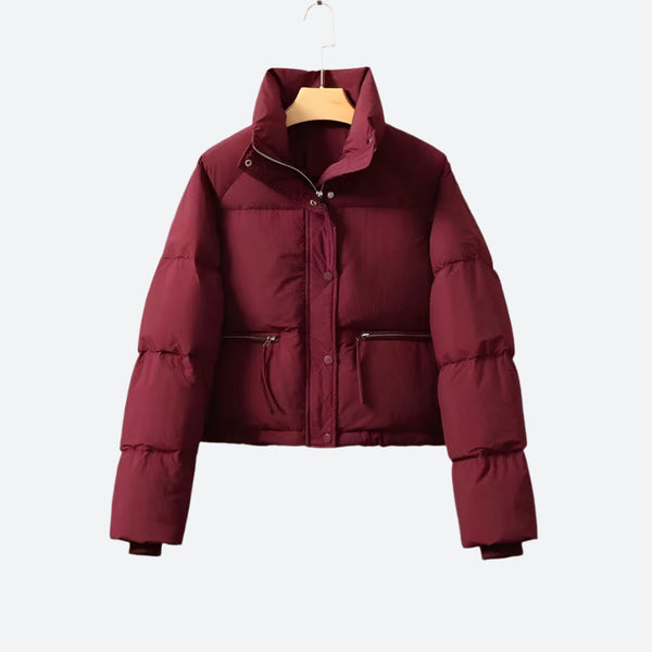 Chic Stand-Collar Quilted Puffer Jackets