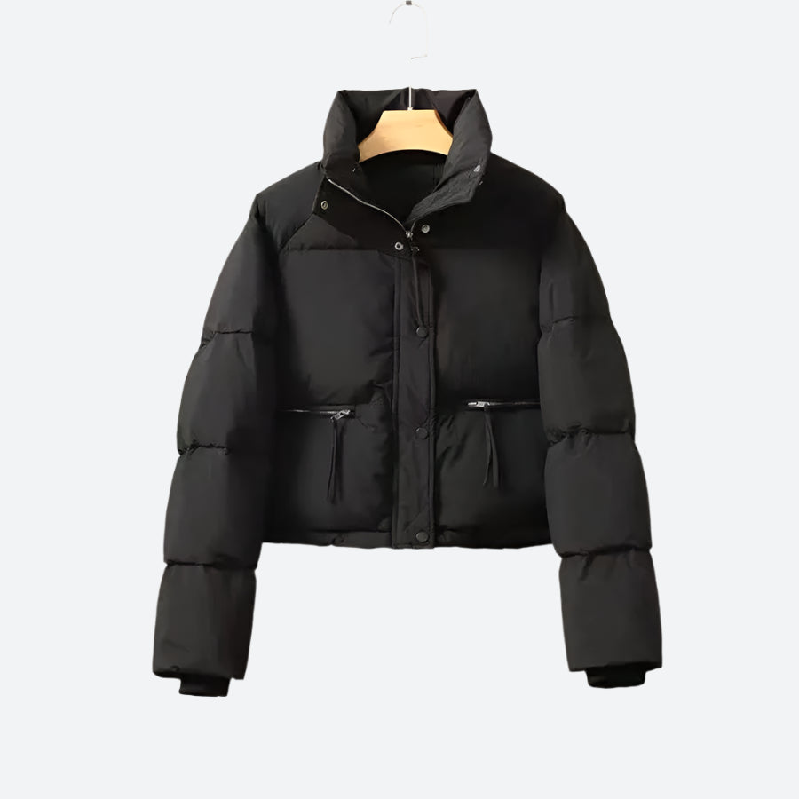 Chic Stand-Collar Quilted Puffer Jackets
