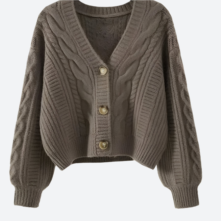 Chunky Cable Knit Button Cardigans