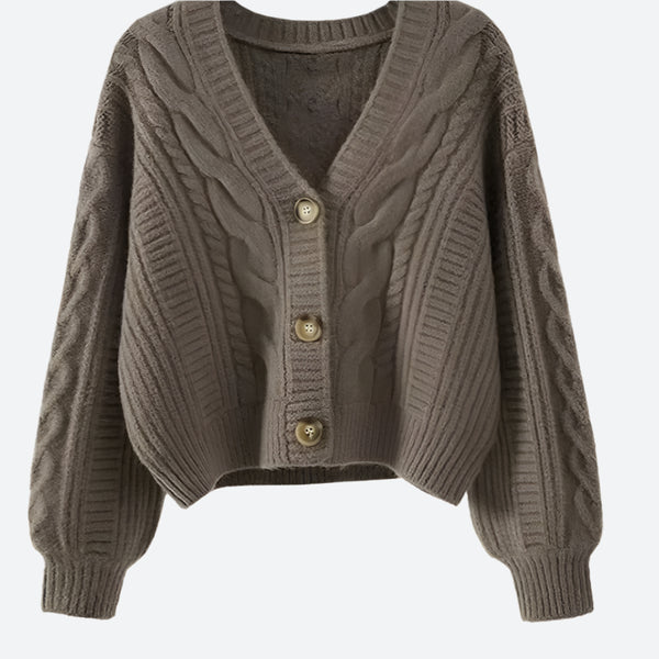 Chunky Cable Knit Button Cardigans