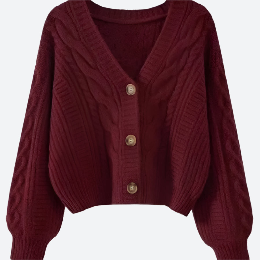 Chunky Cable Knit Button Cardigans