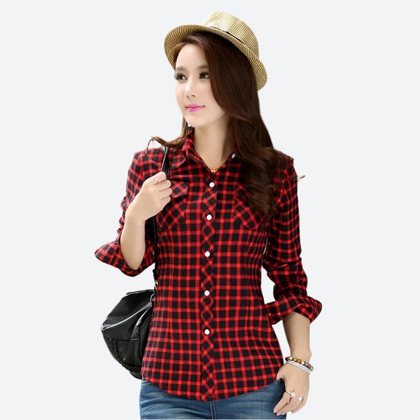 Classic Button-Up Plaid Flannel Shirts