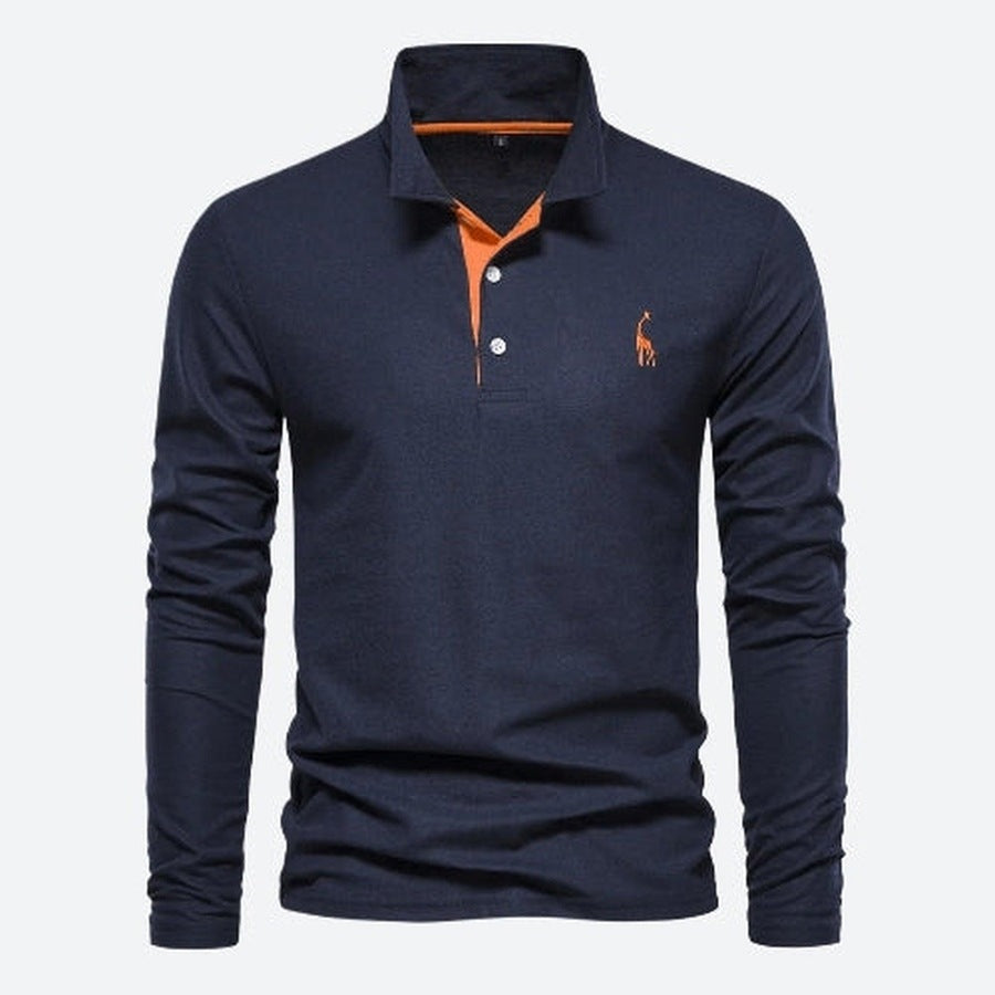 Classic Long-Sleeve Polo Henley Shirts