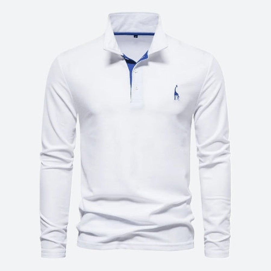 Classic Long-Sleeve Polo Henley Shirts