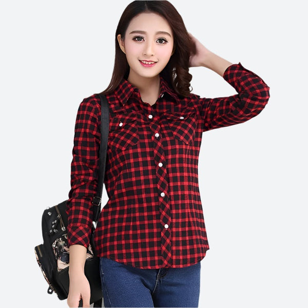 Classic Plaid Button-Up Flannel Shirts