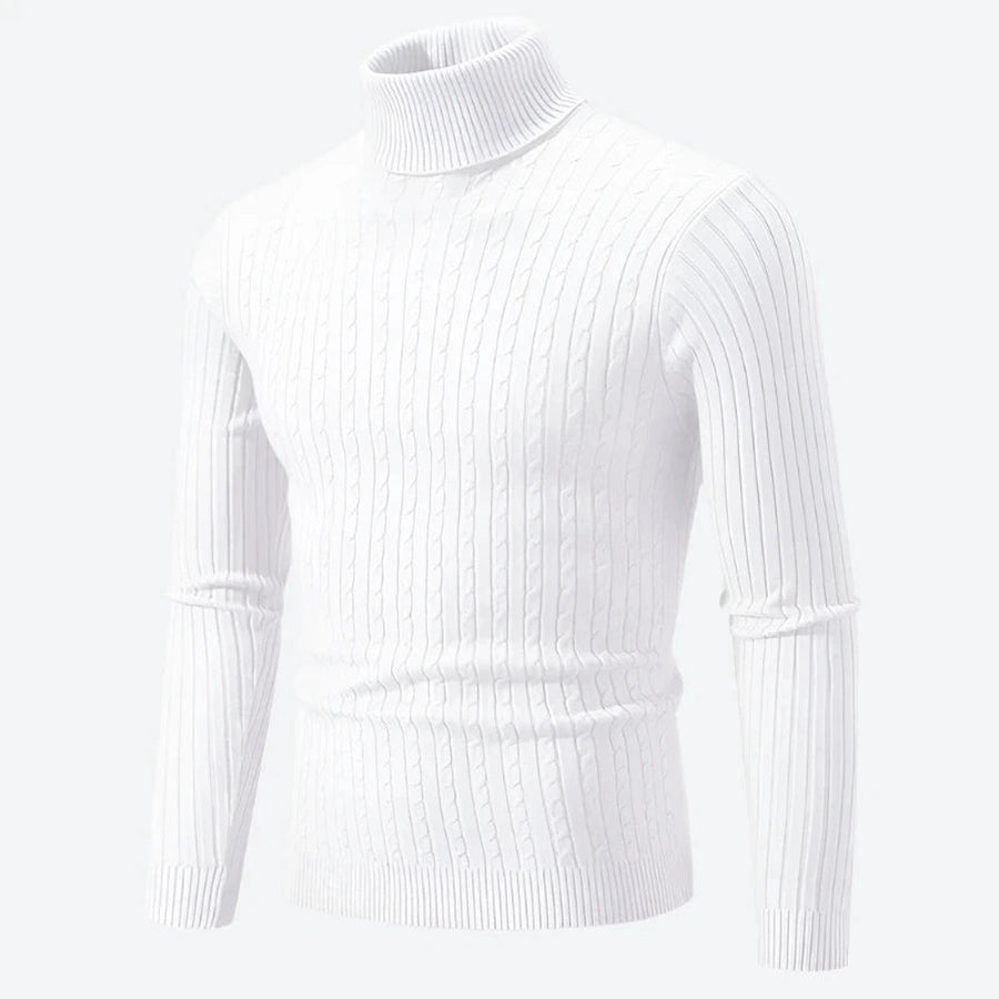 Classic Ribbed Slim Fit Turtleneck Sweaters