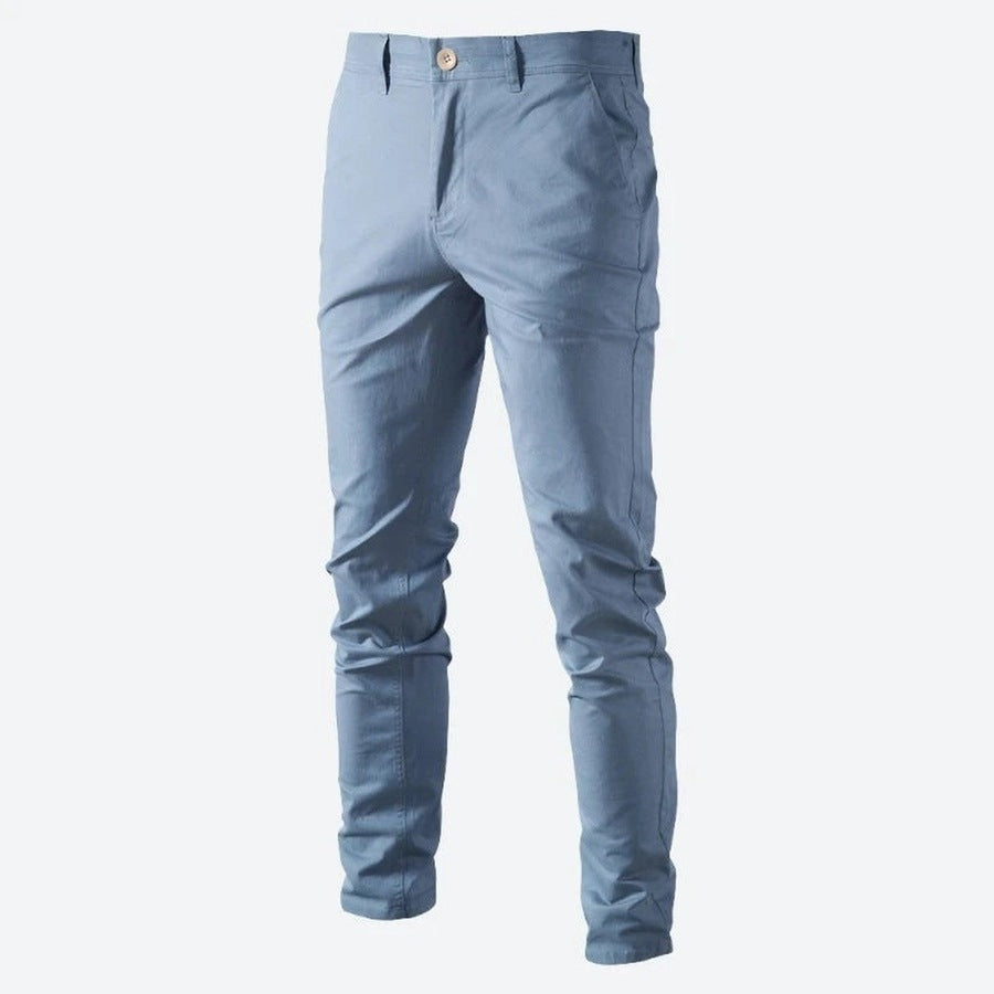 Classic Slim-Fit Casual Chino Pants