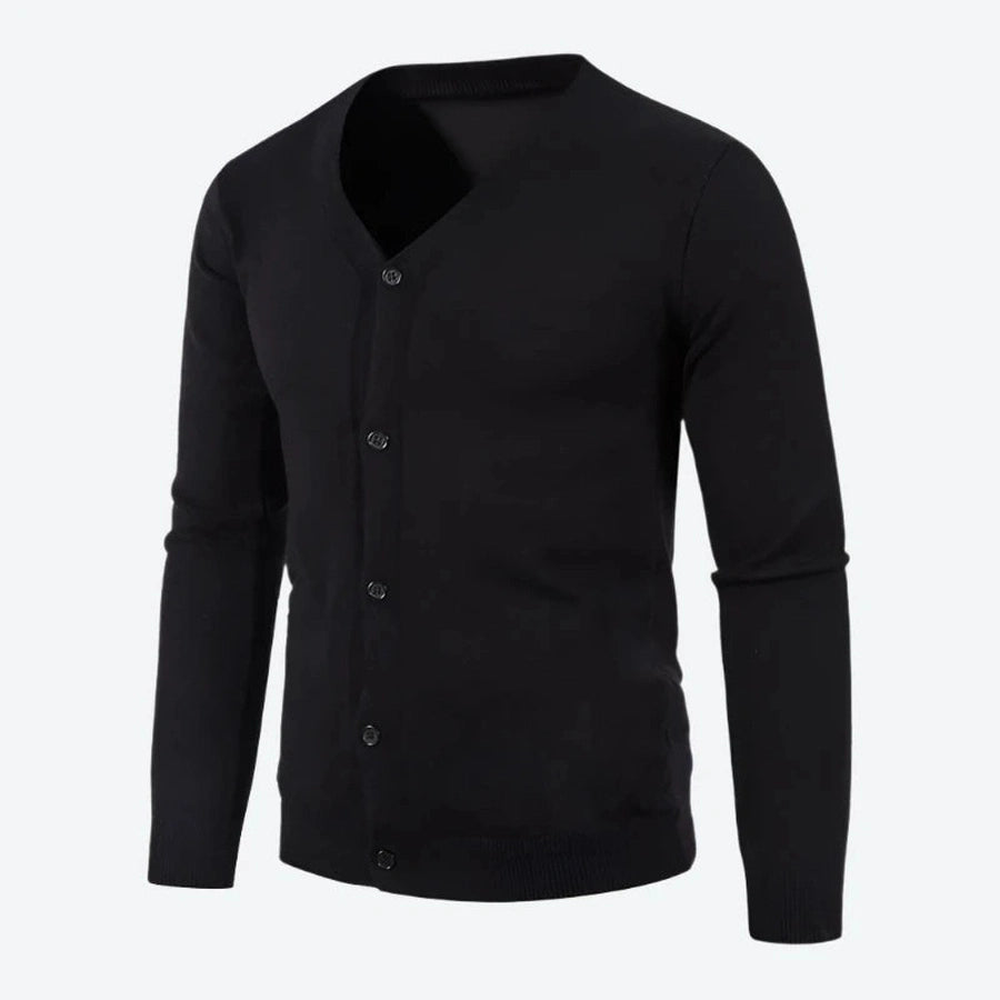 Classic V-Neck Button-Up Knit Cardigans
