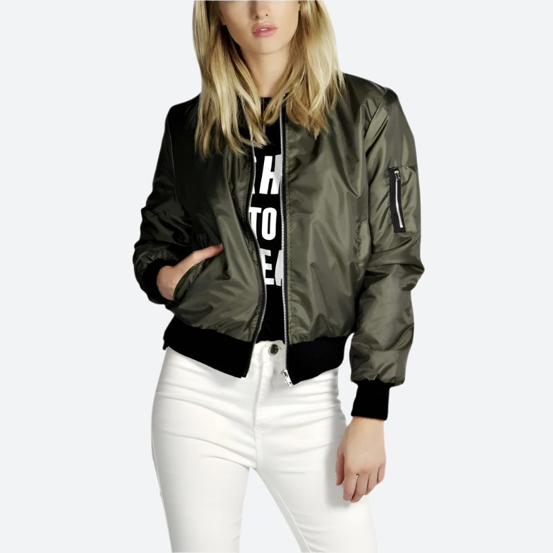 Classic Zip-Up Bomber Style Jackets