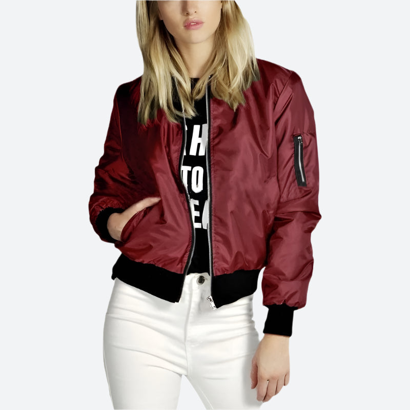 Classic Zip-Up Bomber Style Jackets