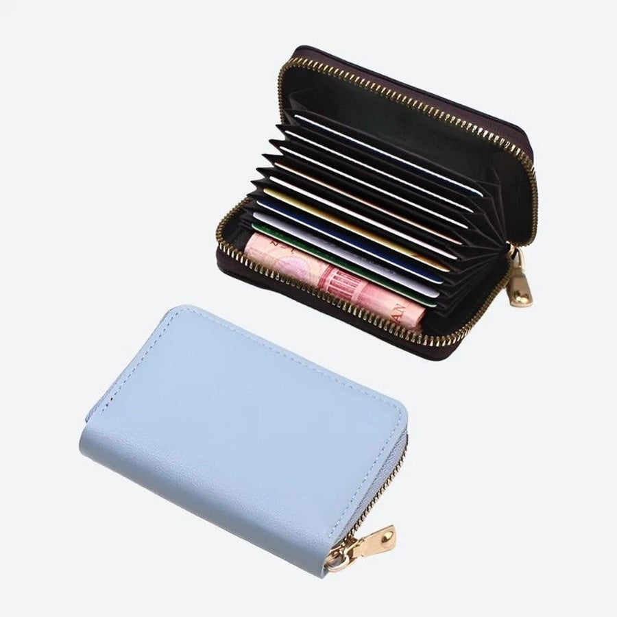 Compact Multi-Card Zipper Wallets