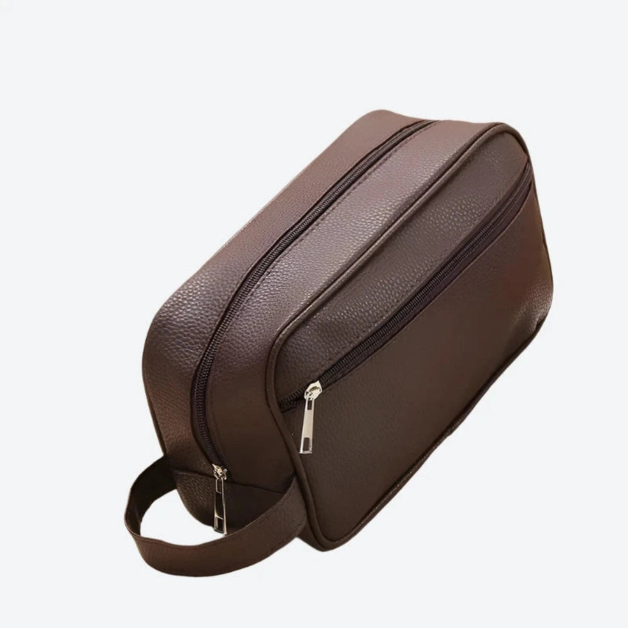 Compact Travel Leather Toiletry Bags