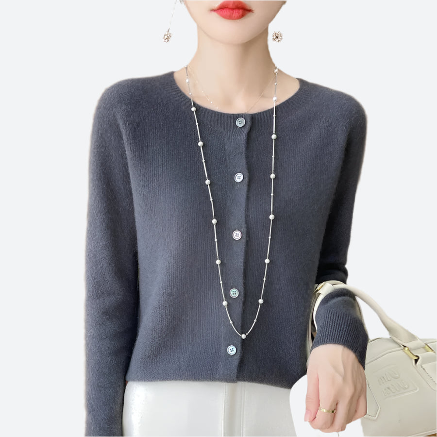 Cozy Button-Front Fluffy Knit Cardigans