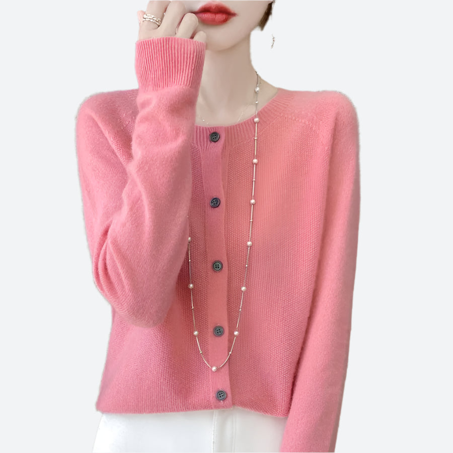 Cozy Button-Front Fluffy Knit Cardigans