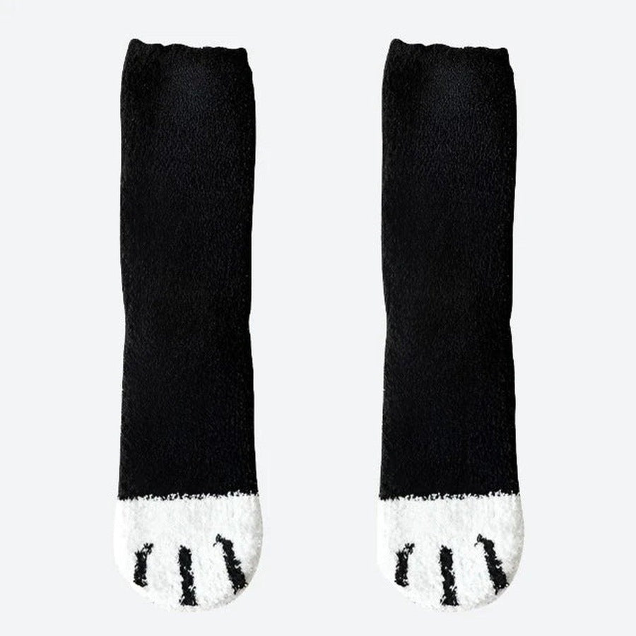 Cozy Fuzzy Animal Paw Socks