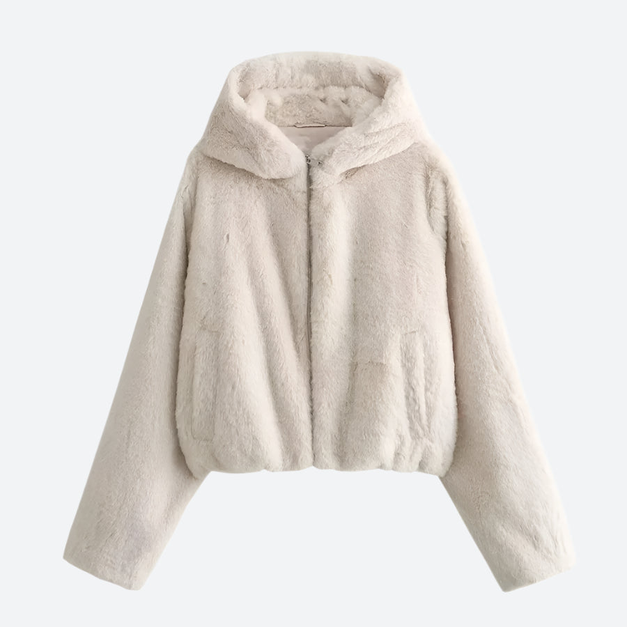 Cozy Half-Zip Faux Fur Winter Jackets