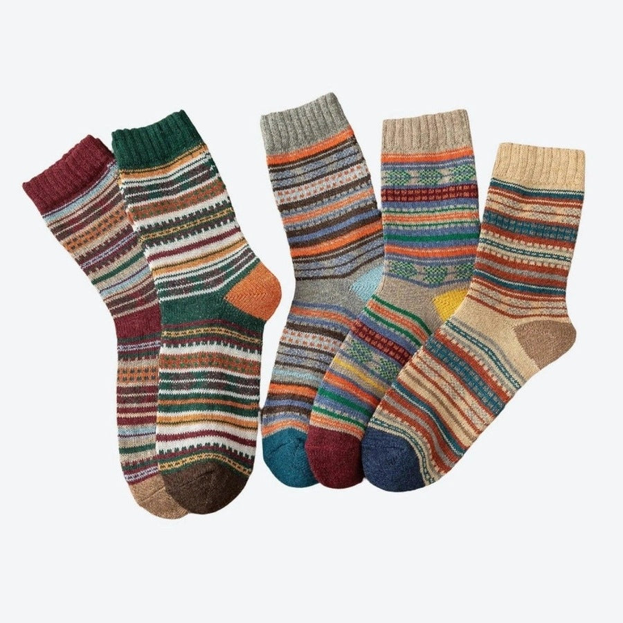 Cozy Winter Fair Isle Socks