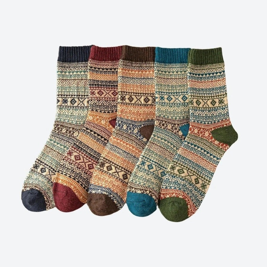 Cozy Winter Fair Isle Socks