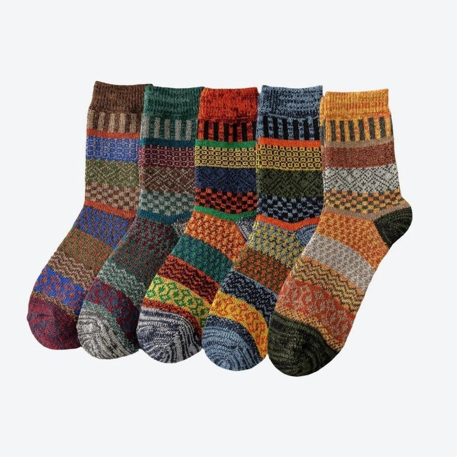 Cozy Winter Fair Isle Socks