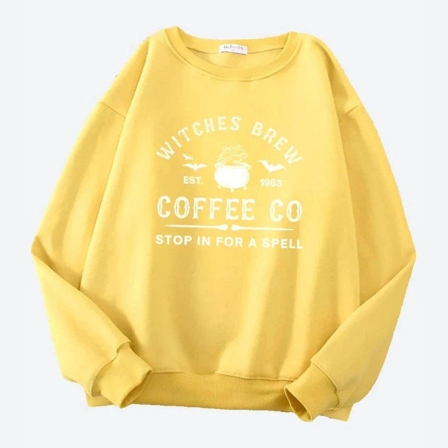 Cozy Witches Brew Themed Crewneck Sweaters