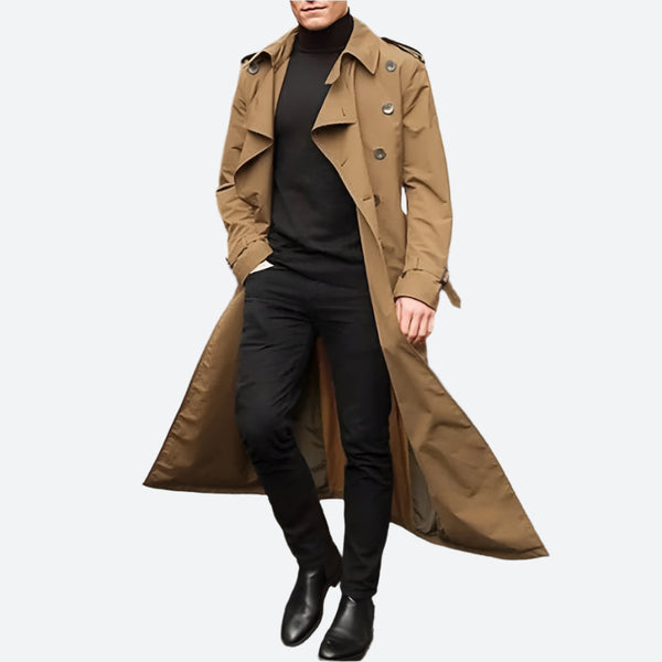 Double-Breasted Long Trench Coats