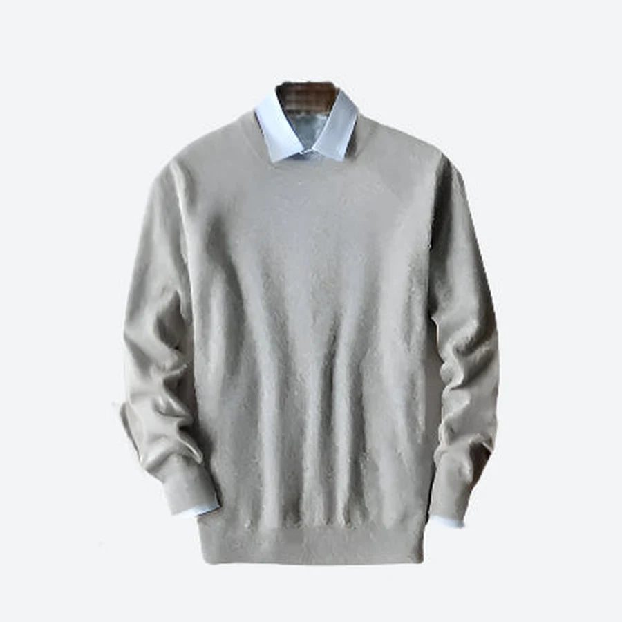 Elegant Crew Neck Wool Sweaters