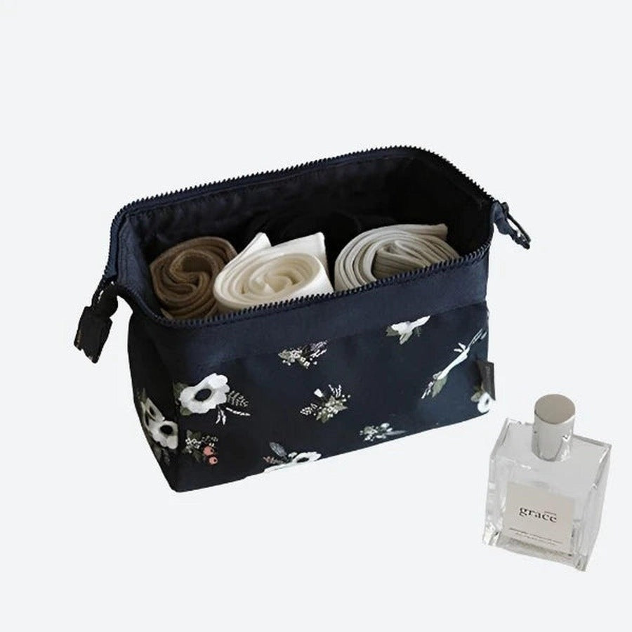 Elegant Floral Print Makeup Bags