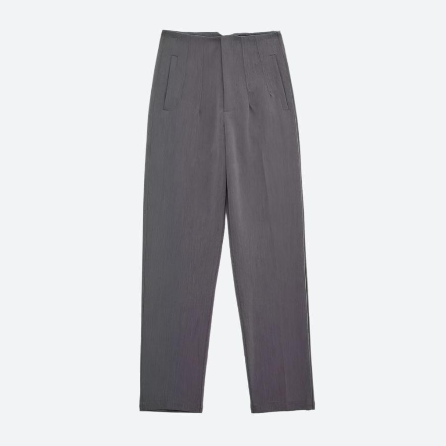 Elegant High-Waist Tailored Dress Trousers