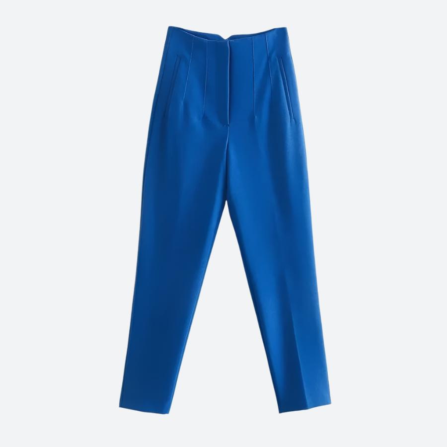 Elegant High-Waist Tailored Dress Trousers