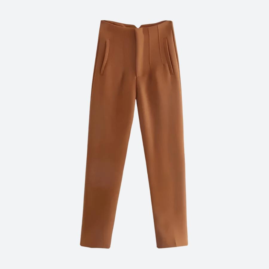 Elegant High-Waist Tailored Dress Trousers