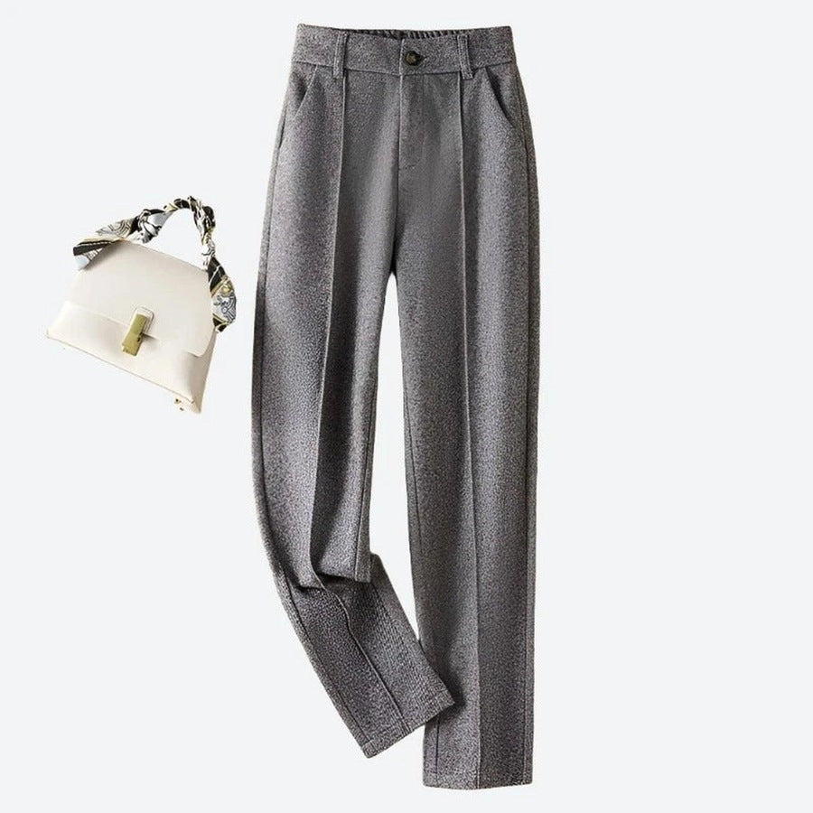 Elegant High-Waisted Pleated Trousers