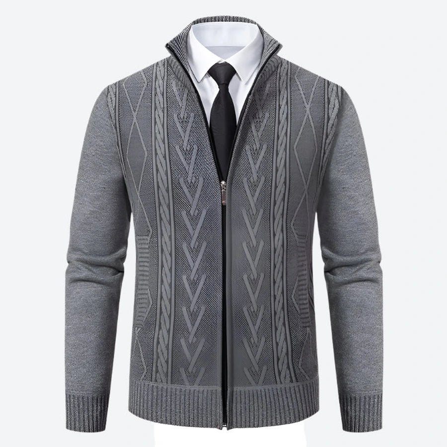 Elegant Knit Zipper Cardigan Sweaters