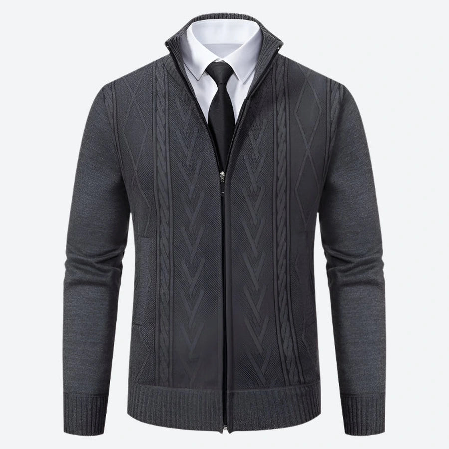 Elegant Knit Zipper Cardigan Sweaters