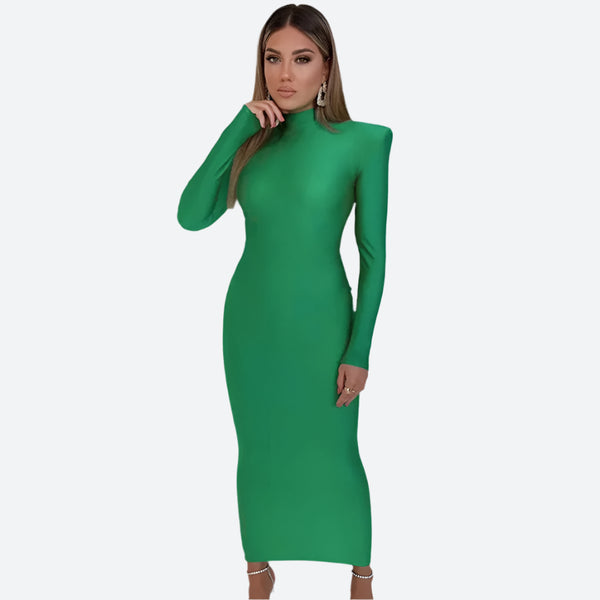 Elegant Long-Sleeve Bodycon Midi Dresses