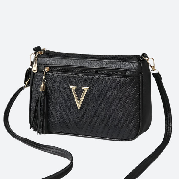 Elegant Tassel Faux Leather Crossbody Bags