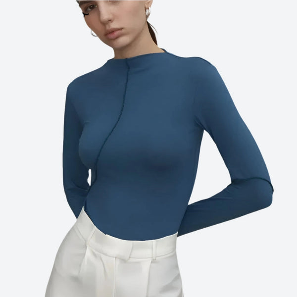 Fitted Seam-Detail Long-Sleeve T-Shirts